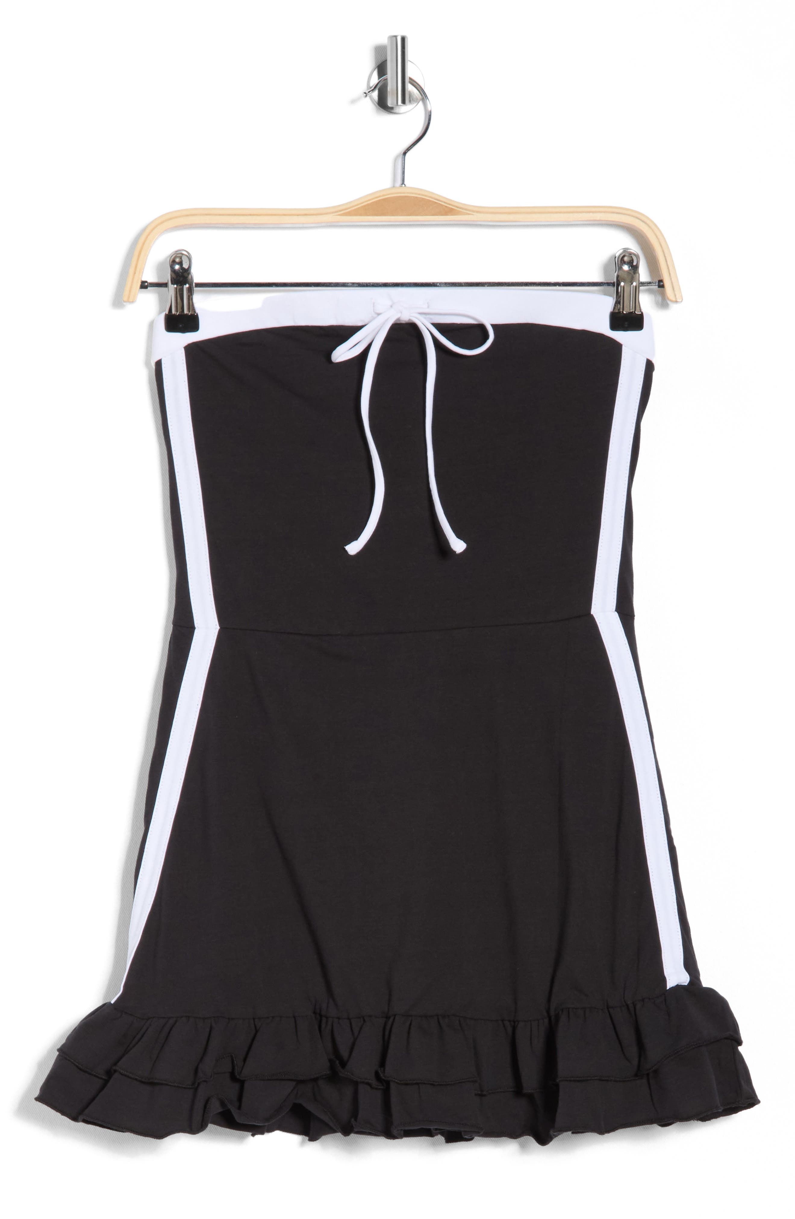 Madden Girl Colorblock Stripe Strapless Cotton Blend Minidress