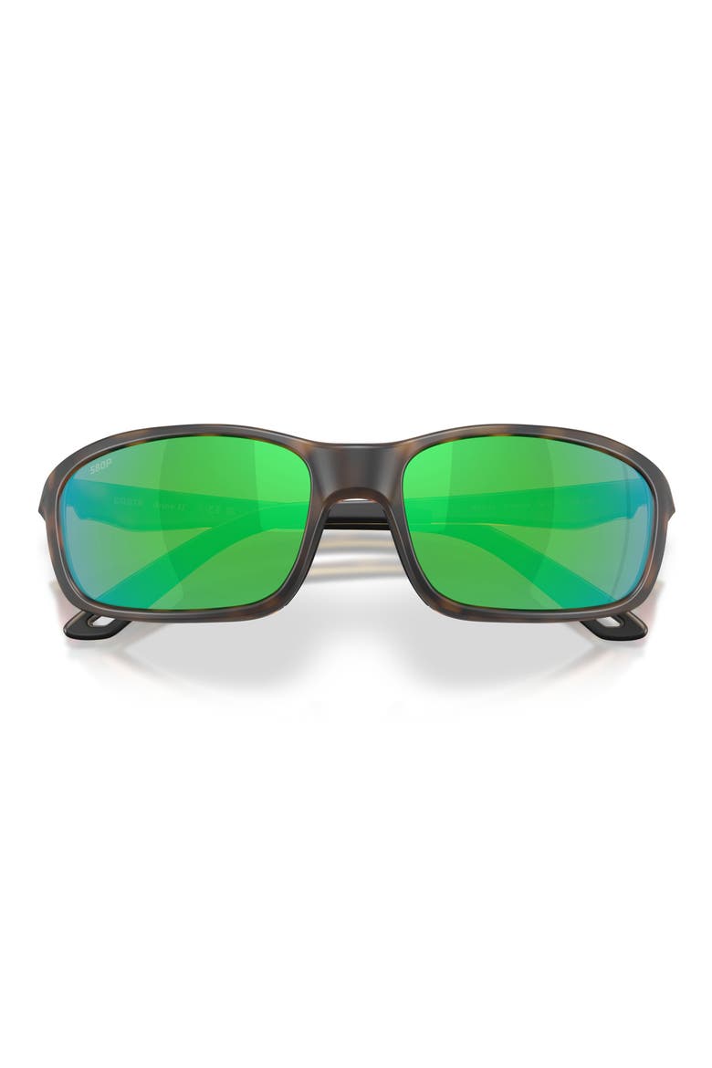 Brine II 59mm Polarized Rectangular Sunglasses, Alternate, color, TORTOISE / GREEN MIRROR 580P