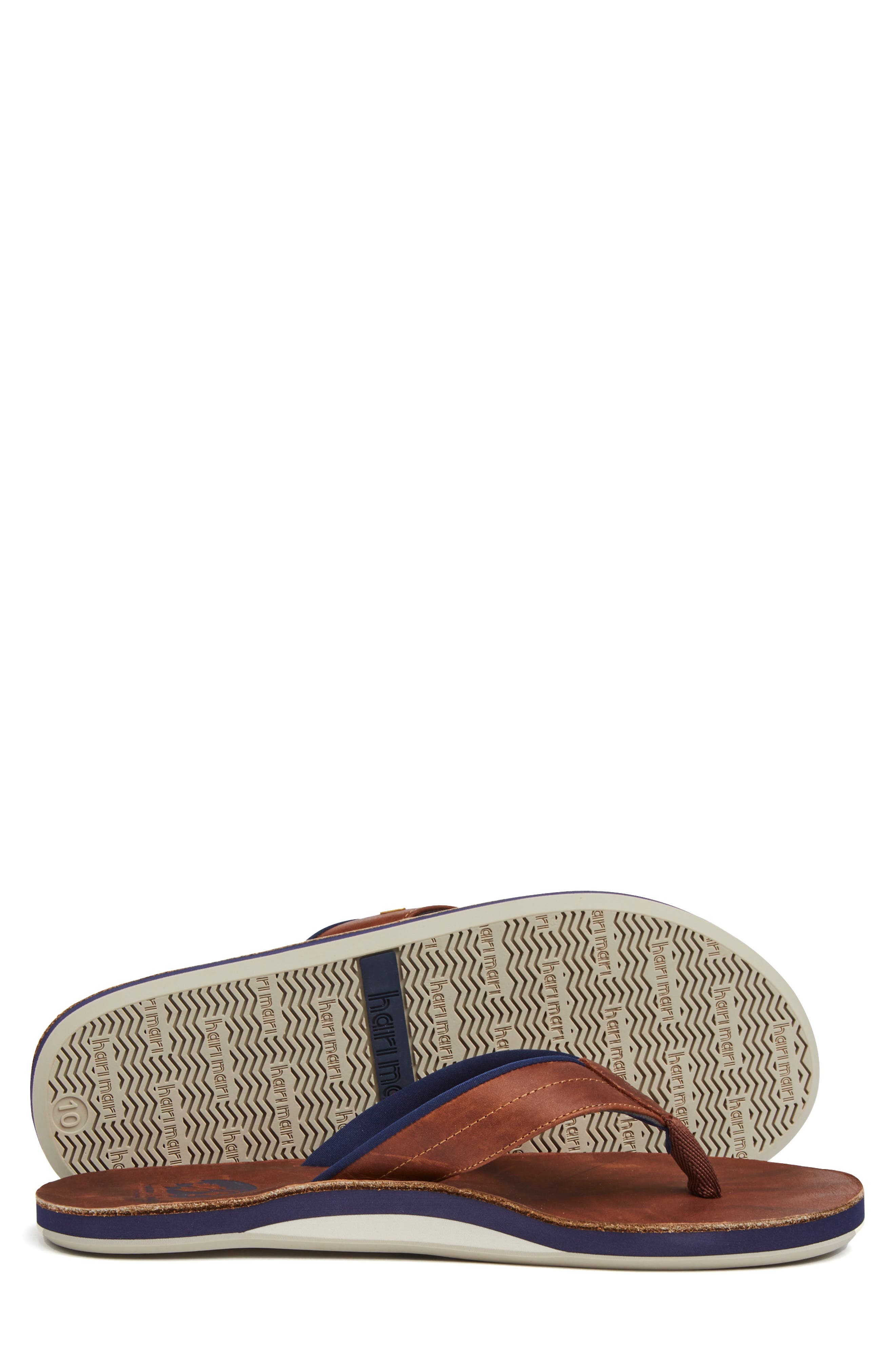 Nokona x Hari Mari Flip Flop, Alternate, color, WALNUT