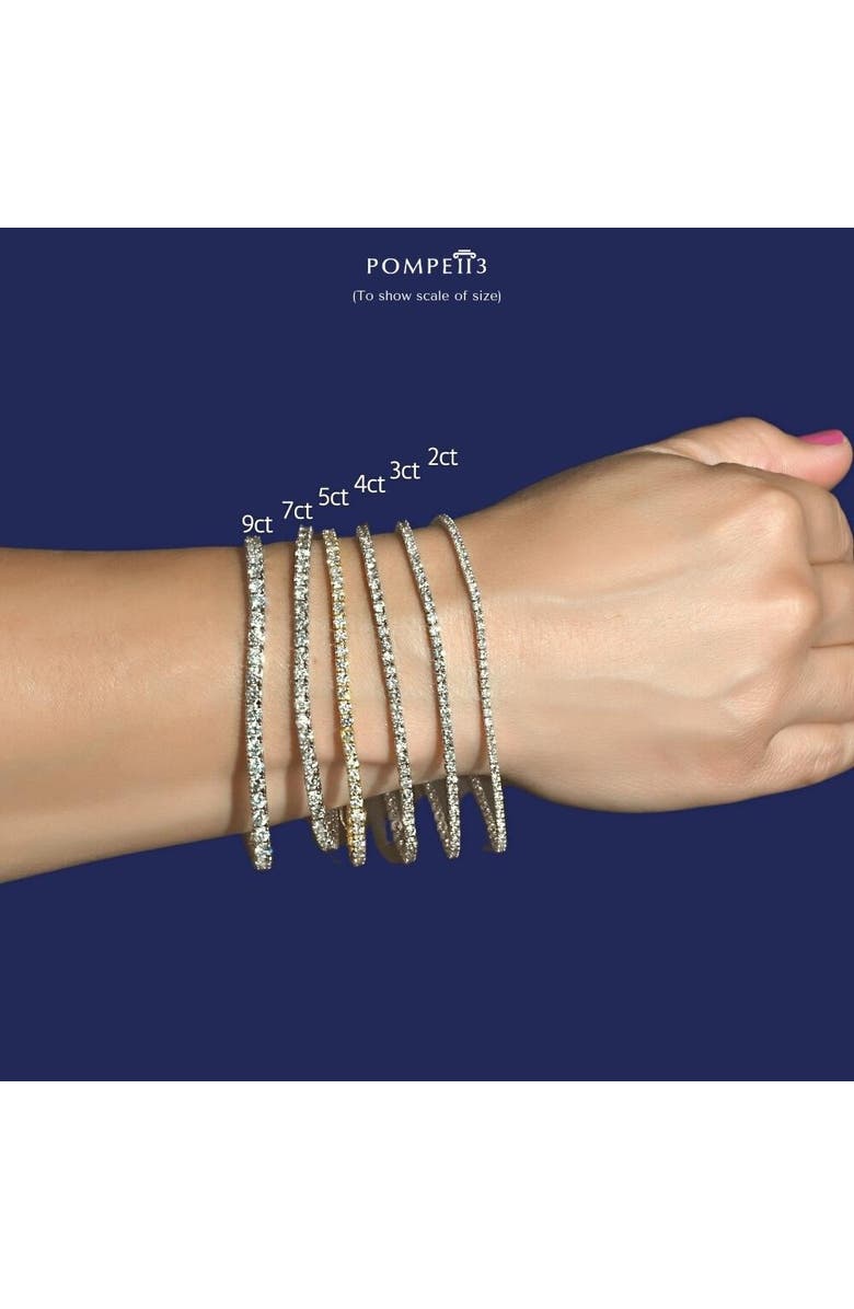 Bliss Diamond 3Ct TW Diamond 14K Gold Round Cut Lab Grown Women's Tennis Bracelet 7", Alternate, color, 14Kyellow Gold