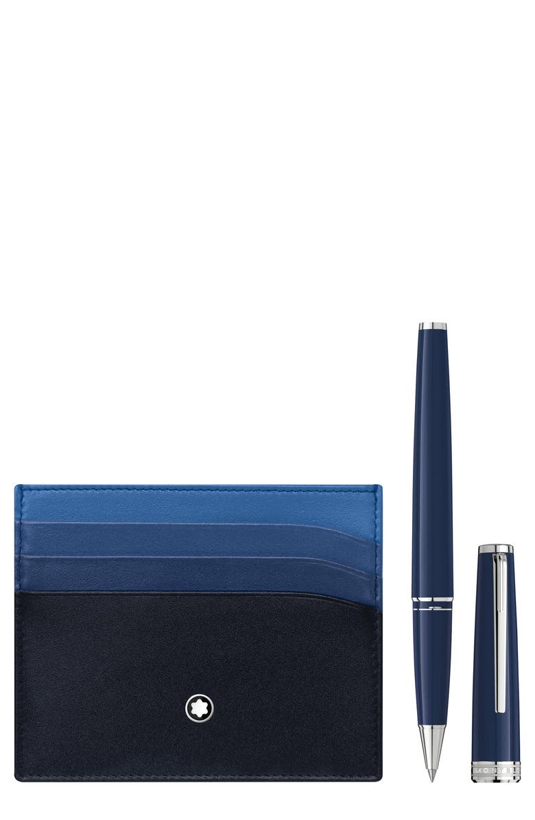 Montblanc PIX Blue Rollerball & Pocket Holder Gift Set, Main, color, 