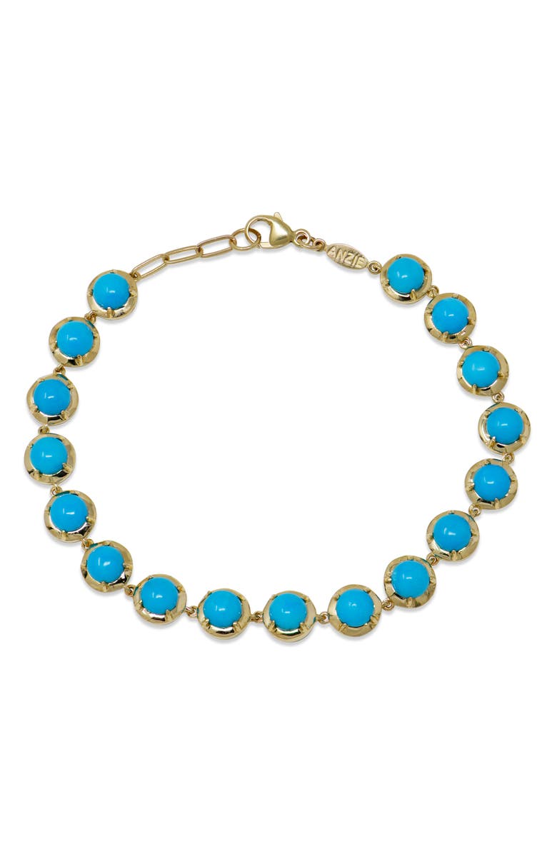 Anzie Mlia Tennis Bracelet, Main, color, Turquoise/ Aqua
