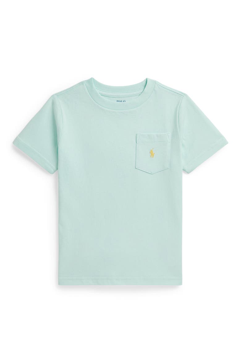 Kids' Cotton Jersey Pocket T-Shirt, Main, color, CRYSTAL BLUE
