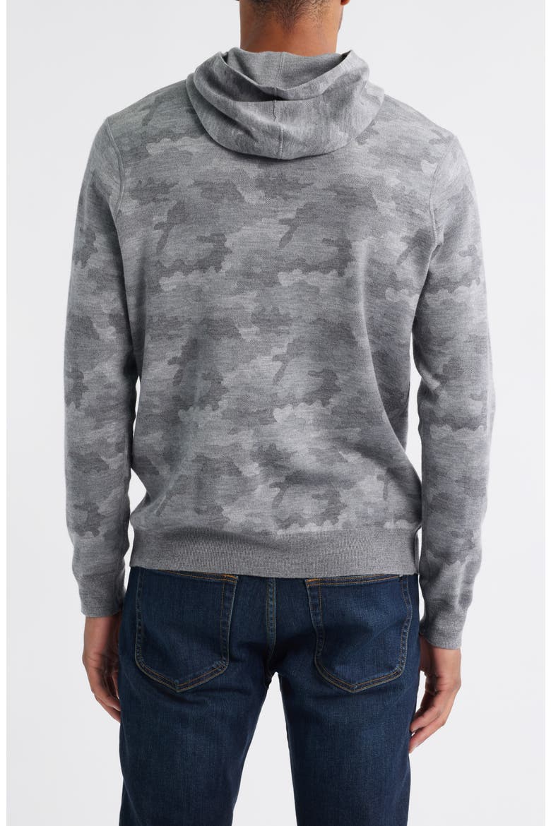 Camouflage Reversible Merino Wool Hoodie Sweatshirt, Alternate, color, GALE GREY