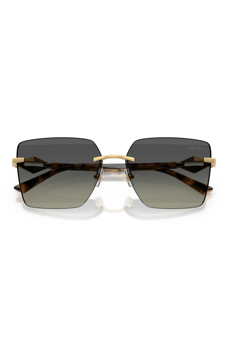59mm Gradient Square Sunglasses, Alternate, color, GOLD / GREY GRADIENT