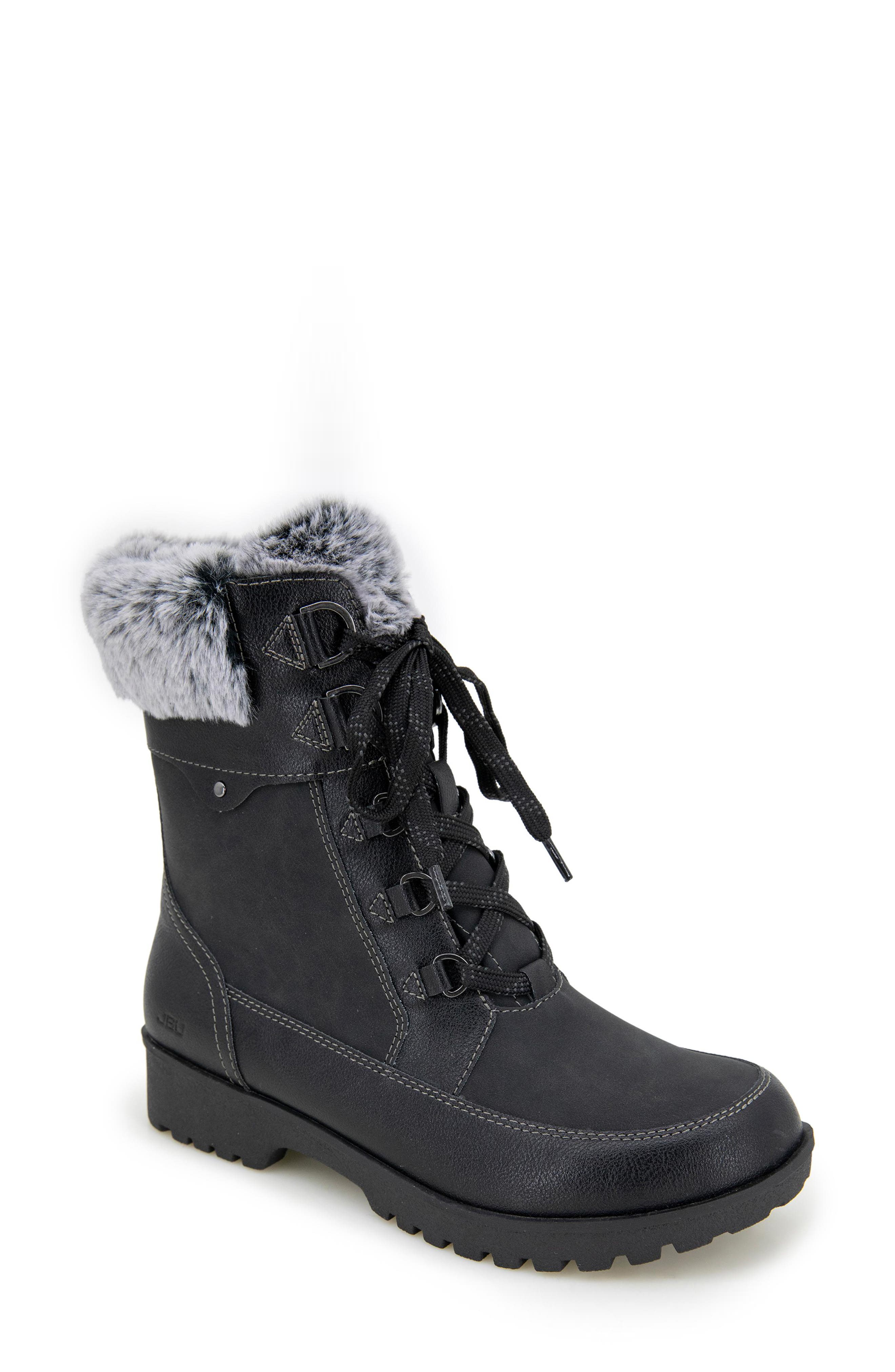 JBU Antonio Faux Fur Collar Boot, Main, color, 