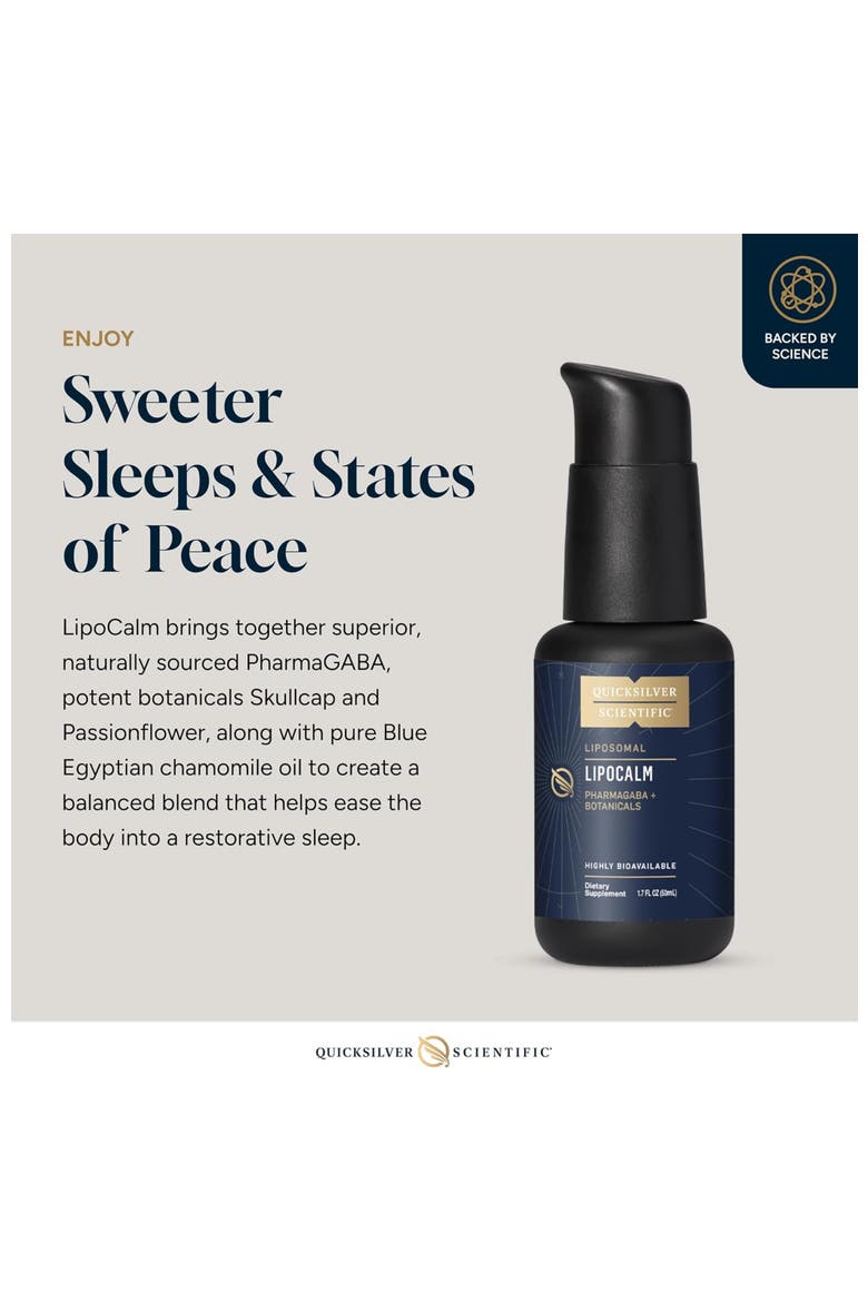 LipoCalm Liposomal PharmaGABA Chamomile Passionflower and Skullcap Supplement, Alternate, color, None