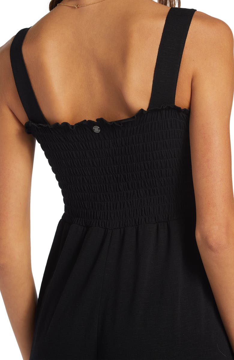 Roxy Just Passing By Smocked Bodice Jumpsuit, Alternate, color,