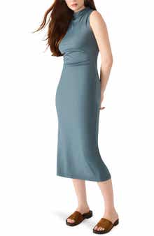 Steve Madden Mo Funnel Neck Matte Jersey Dress