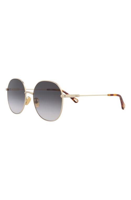 Chloé 57mm Round Metal Frame Sunglasses In Multi