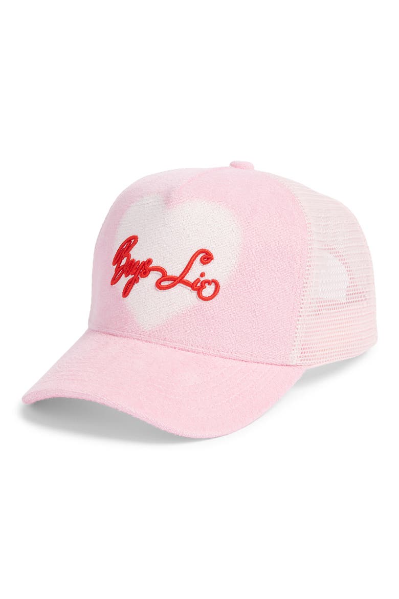 Be Mine Trucker Hat, Main, color, PINK