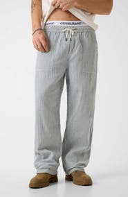 GUESS Stripe Drawstring Pants
