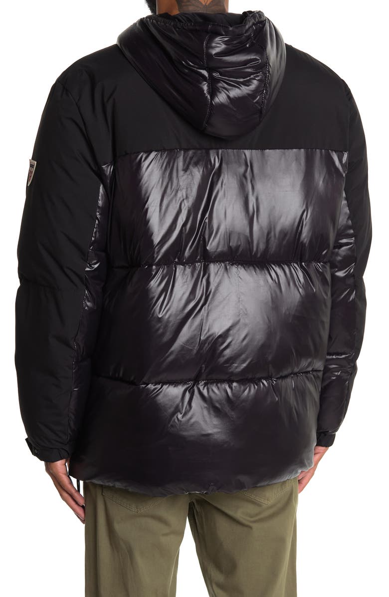 GUESS Colorblock Puffer Jacket, Alternate, color, 