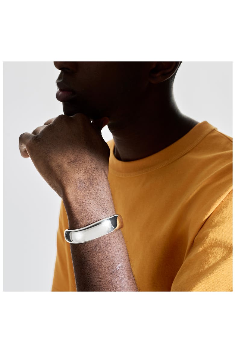 Surf Hinged Cuff Bracelet, Alternate, color, SILVER