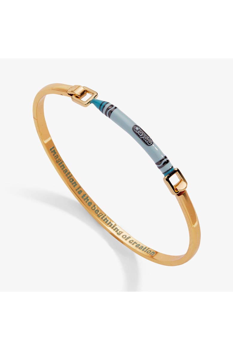 Crayola Teacher Appreciation Crayon Tension Bangle, Main, color, Gold
