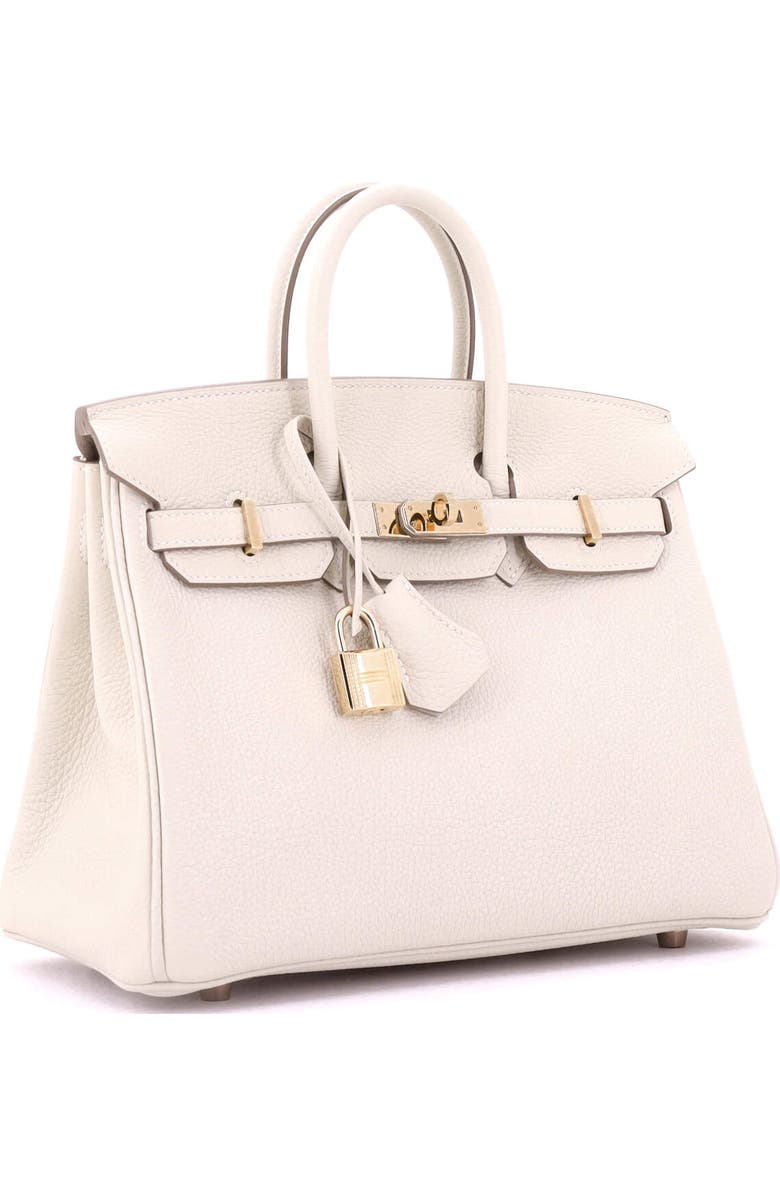 Pre-Owned Hermes Birkin Handbag Light Togo with Rose Gold Hardware 25, Alternate, color, Craie