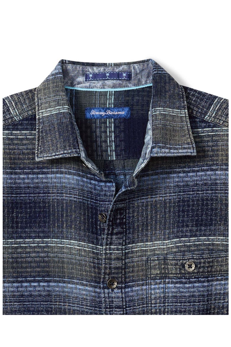 Cantera Stripe Cotton Button-Up Shirt, Alternate, color, WINCHESTER GREEN