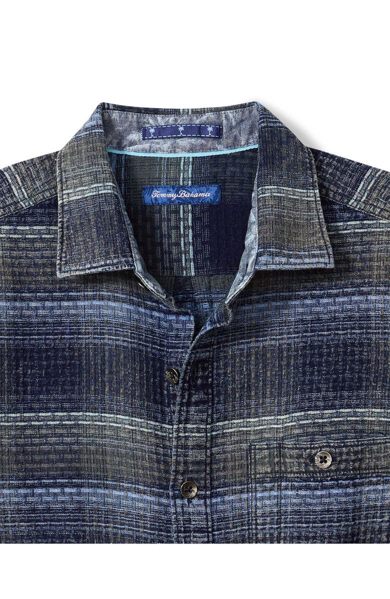 Tommy Bahama Cantera Stripe Cotton Button-Up Shirt, Alternate, color, Winchester Green