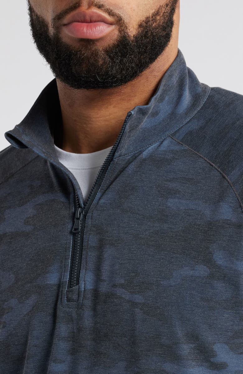 johnnie-O Patton Camo Half Zip Pullover, Alternate, color, Heather Bl