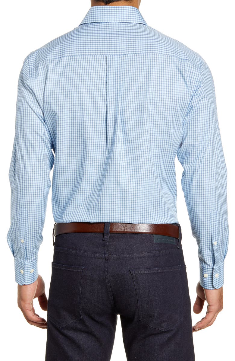 Peter Millar Cedar Island Micro Tattersall Button-Up Shirt, Alternate, color, 