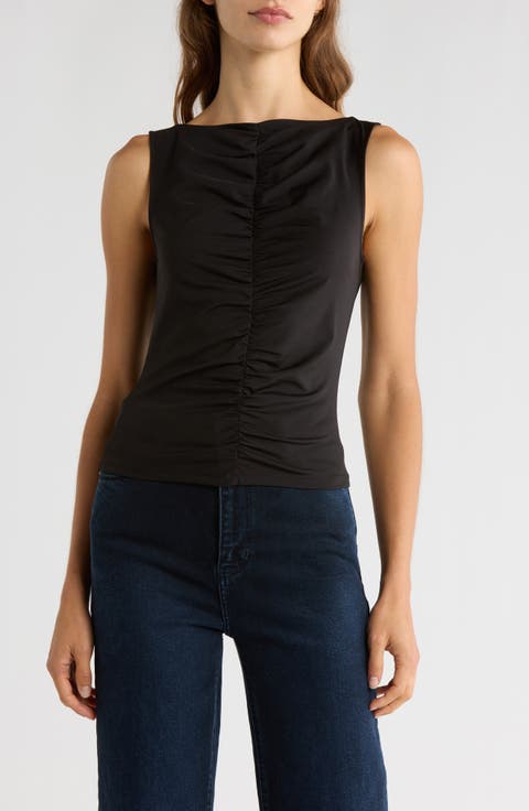 Ruched Sleeveless Top