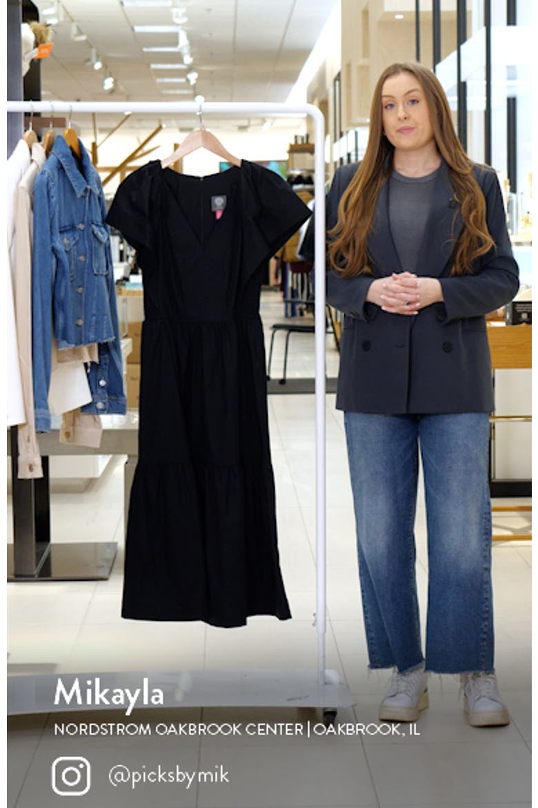 Flutter Sleeve Cotton Midi Dress video