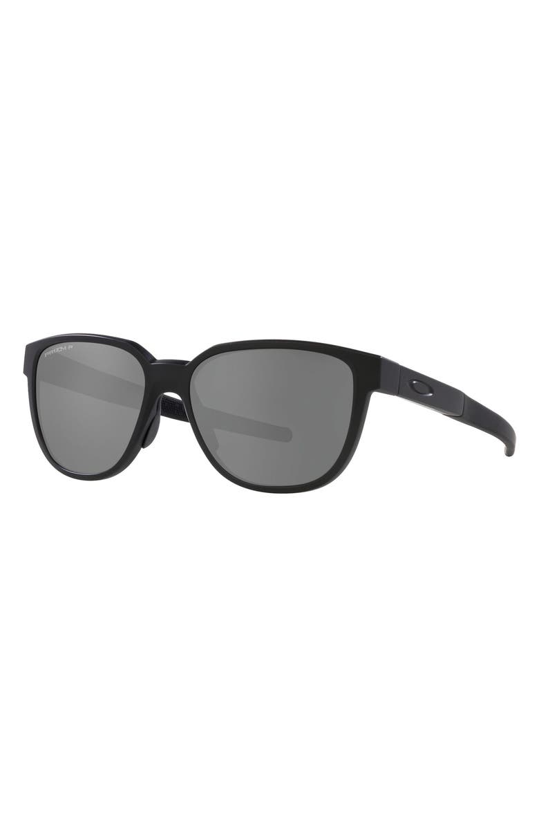 Oakley Actuator 57mm Polarized Rectangular Sunglasses, Alternate, color, Matte Black