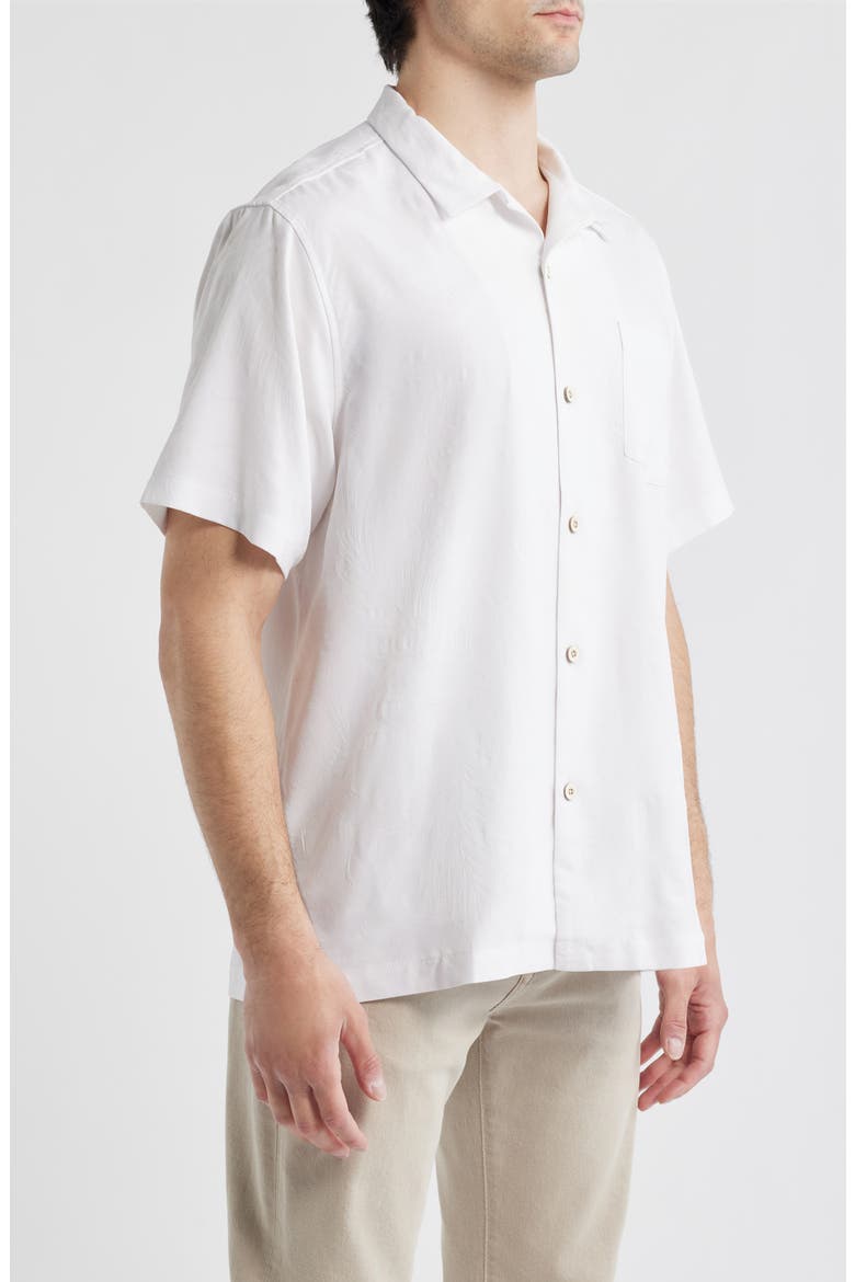 Coastal Ease Botanic Loom IslandZone® Camp Shirt, Alternate, color, WHITE