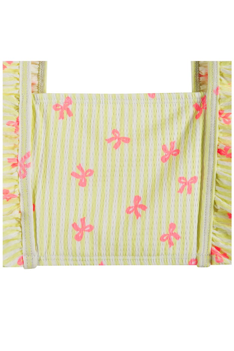 Kids' Seersucker Two-Piece Tankini Swimsuit & Headband Set, Alternate, color, YELLOW STRIPE