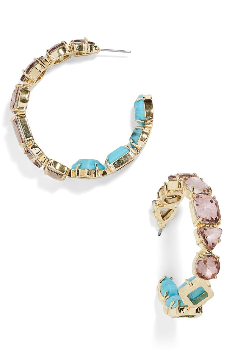 BaubleBar x Micaela Erlanger Happy Hour Inside Out Hoop Earrings, Main, color,