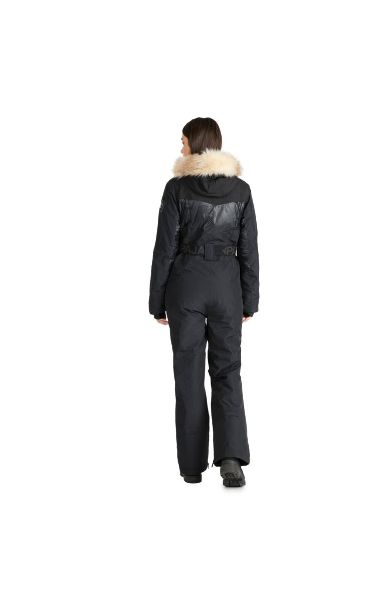 Pajar Pearl Belted Mixed Media Ski Jumpsuit, Alternate, color, 