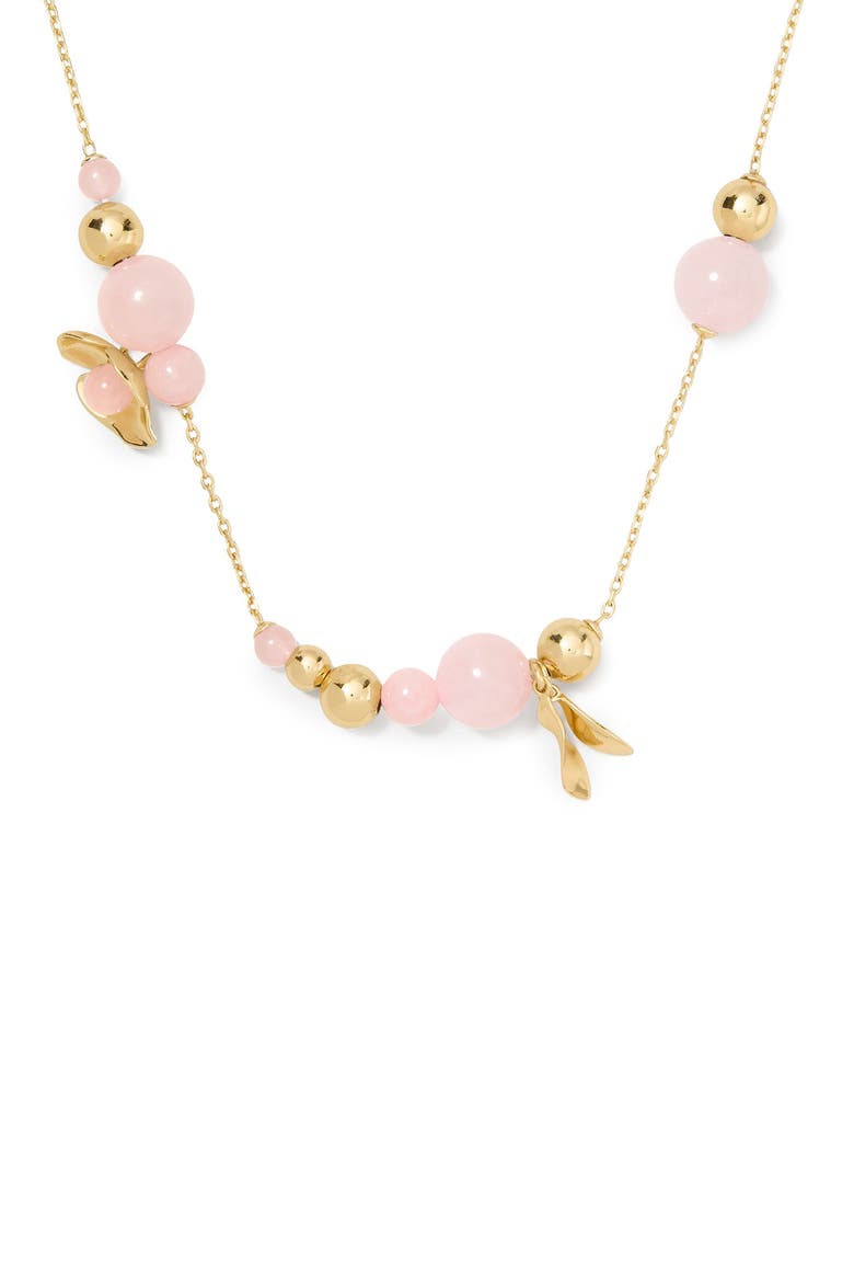 gilded garden pendant necklace, Main, color, BLUSH