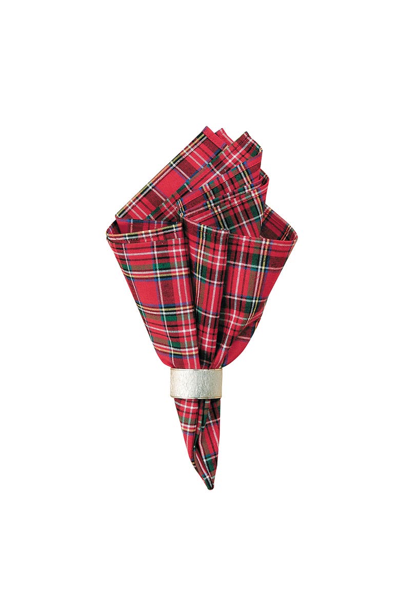 C&F Home Red Plaid Napkin Set of 6, Main, color, 