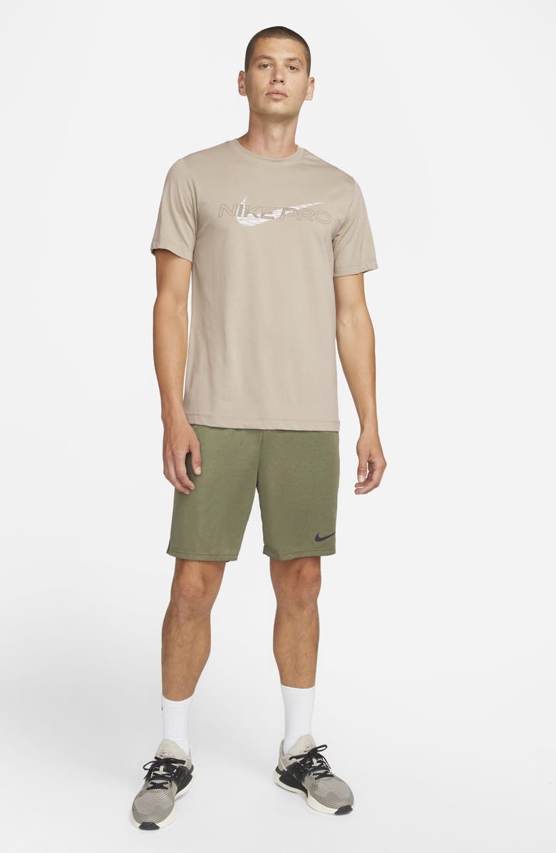 Nike Dri-FIT Veneer Training Shorts, Alternate, color, Green/ Heather/ Black