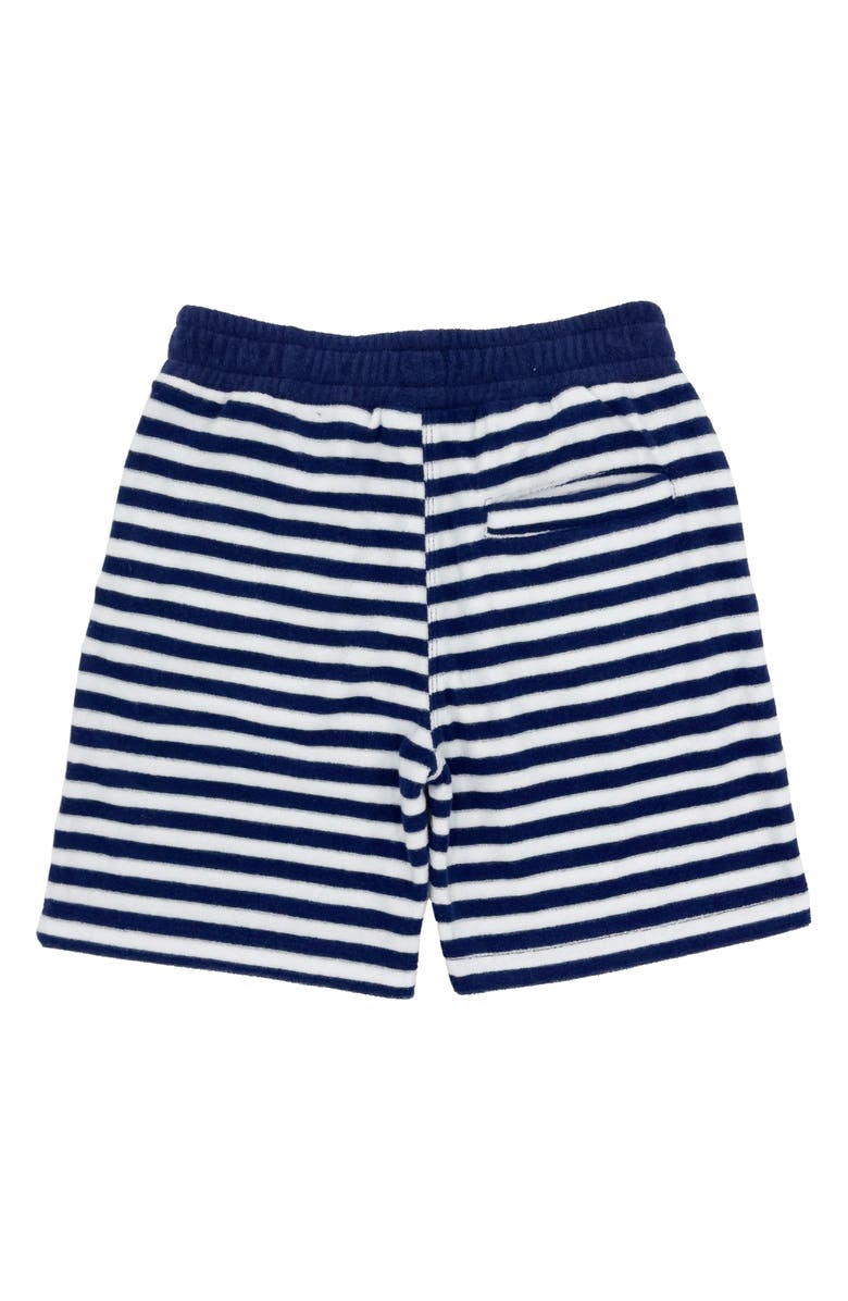 Feather 4 Arrow Kids' Coastal Stripe Terry Cover-Up Shorts, Alternate, color, Navy / White Stripe