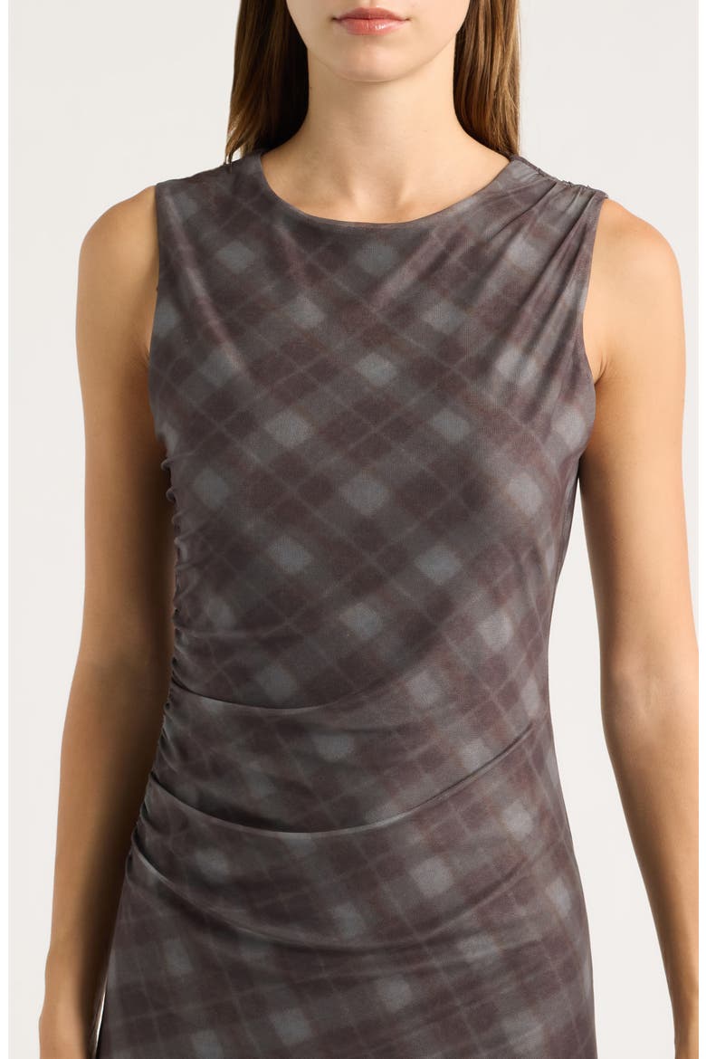 Reese Sleeveless Midi Dress, Alternate, color, BROWN