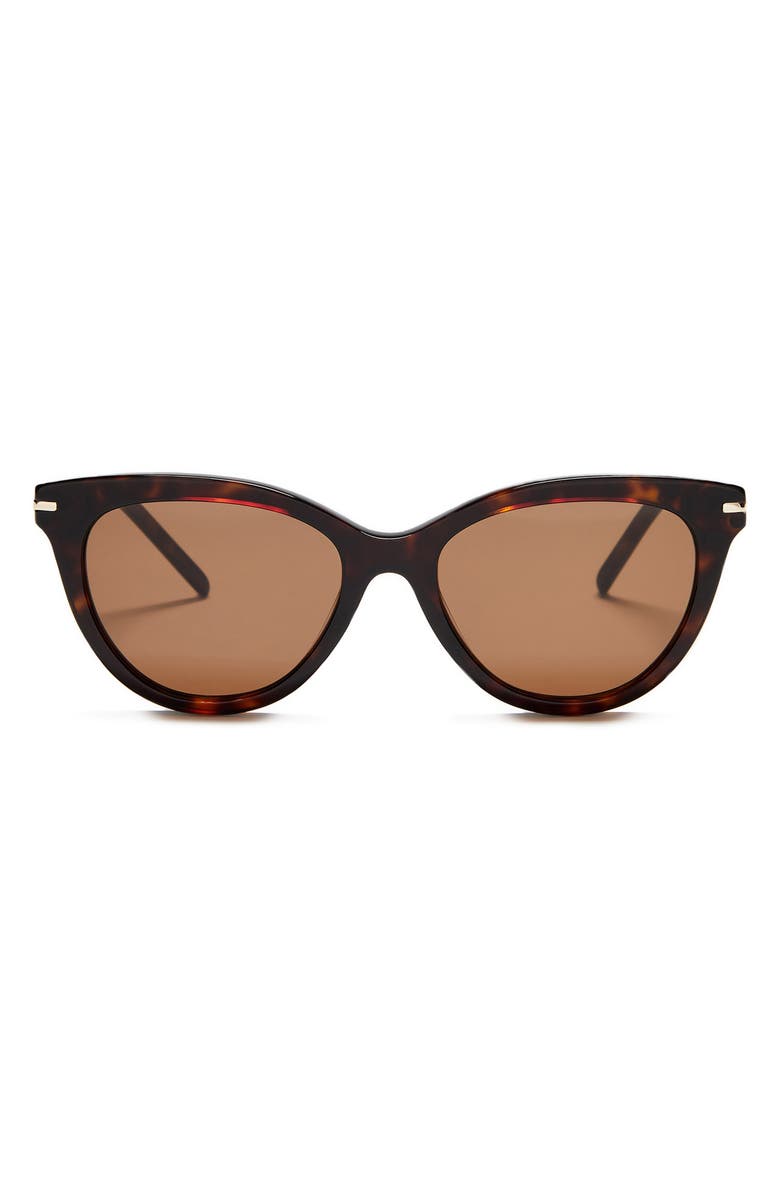 PAIGE Micah 53mm Cat Eye Sunglasses, Main, color, Dark Tortoise