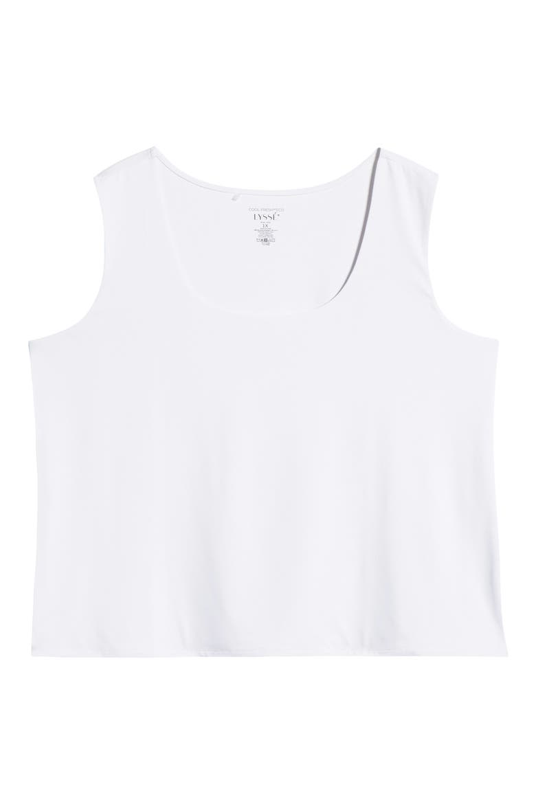 'Lyssentials Evie Scoop Neck Tank, Alternate, color, WHITE