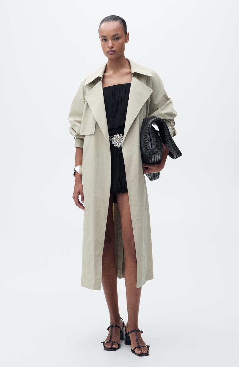 MANGO Blouson Minidress, Alternate, color, Black