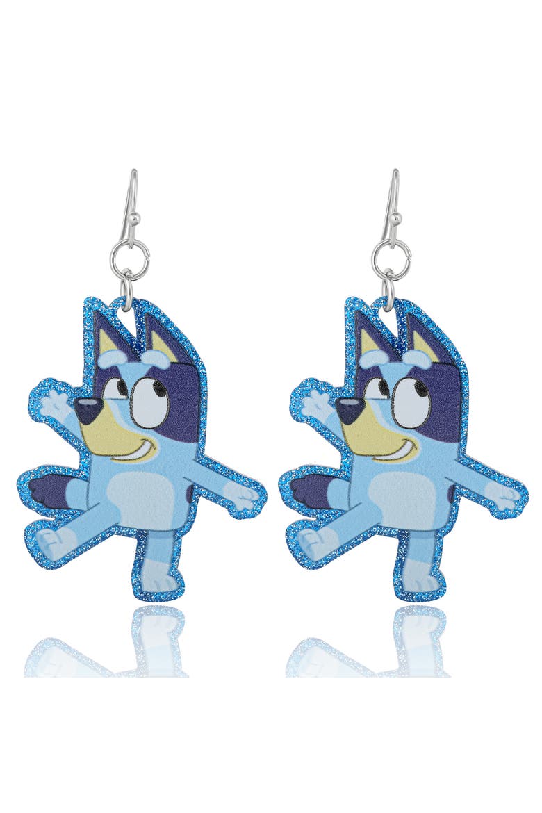 Lightweight Drop Earrings with Character Silhouettes, Main, color, Blue