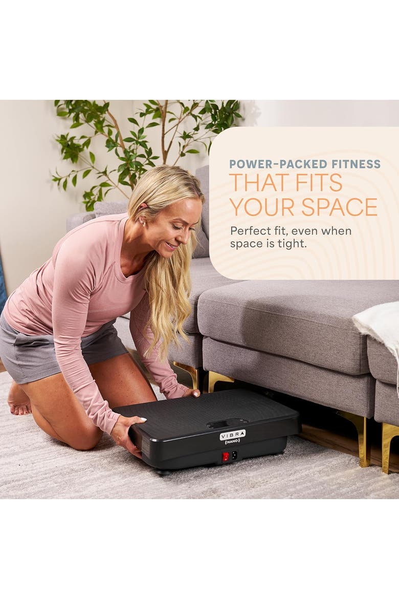 VibraPulse Slim Vibrating Plate Exercise Machine for Balance Muscle Toning and Recovery, Alternate, color, Black