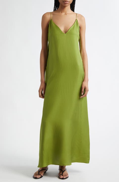 Rohe Women's Long Silk Dress earth