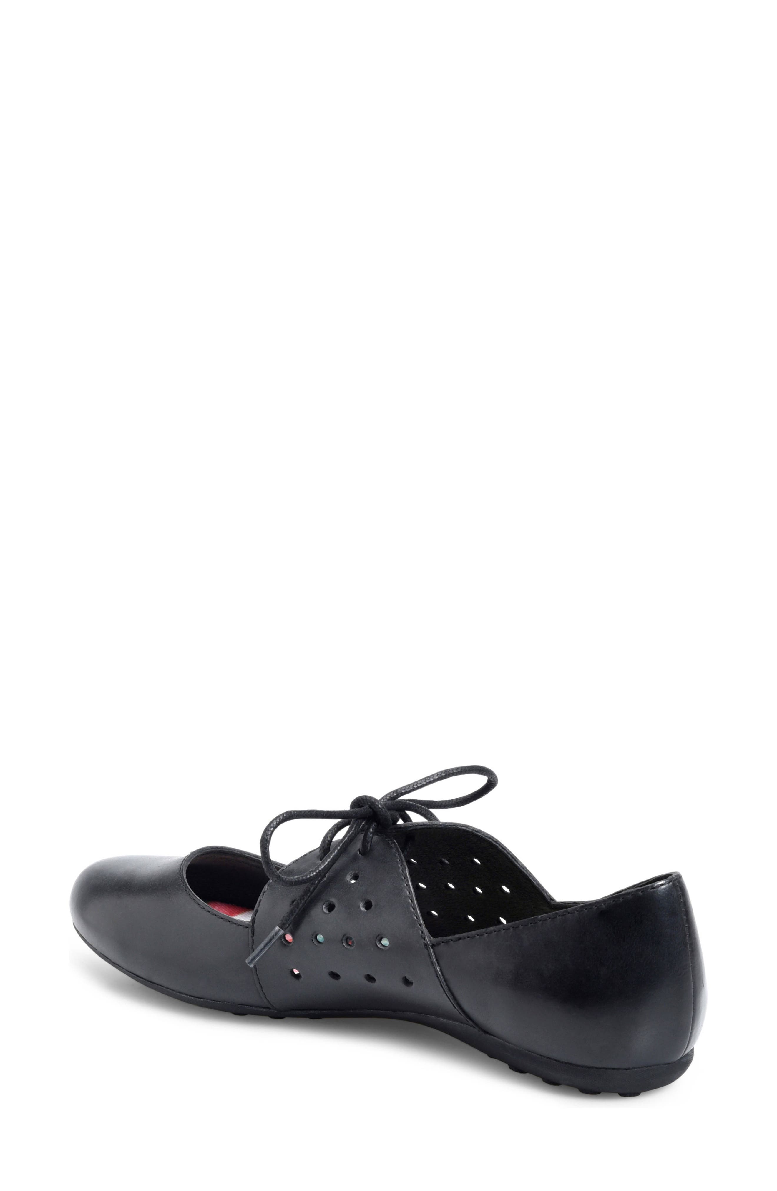 Born Jakarta Flat, Alternate, color, BLACK FULL GRAIN LEATHER
