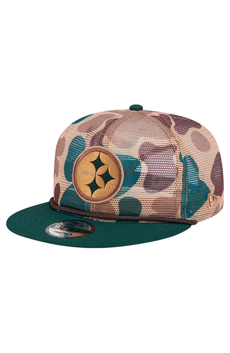 New Era Men's New Era Camo Pittsburgh Steelers Duck Camo 9FIFTY Snapback Hat, Main, color, Camo