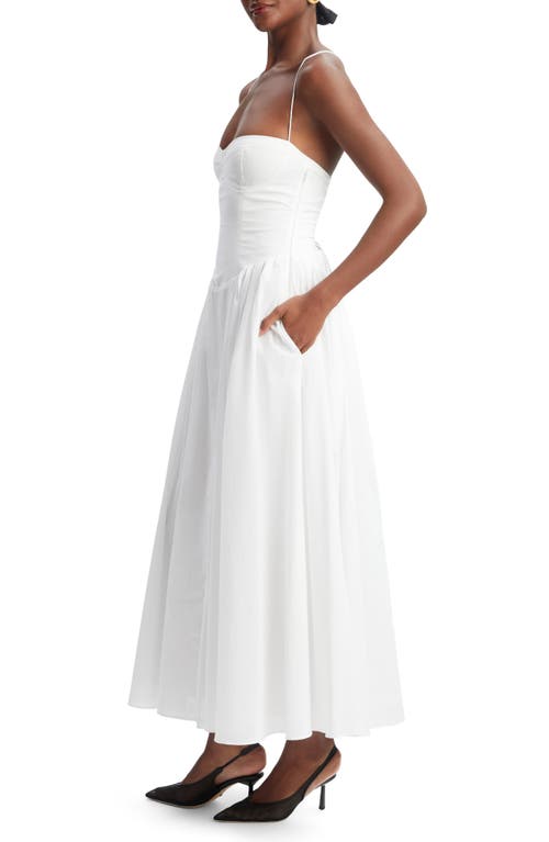 Bardot Estie A-line Cotton Dress In Orchid White