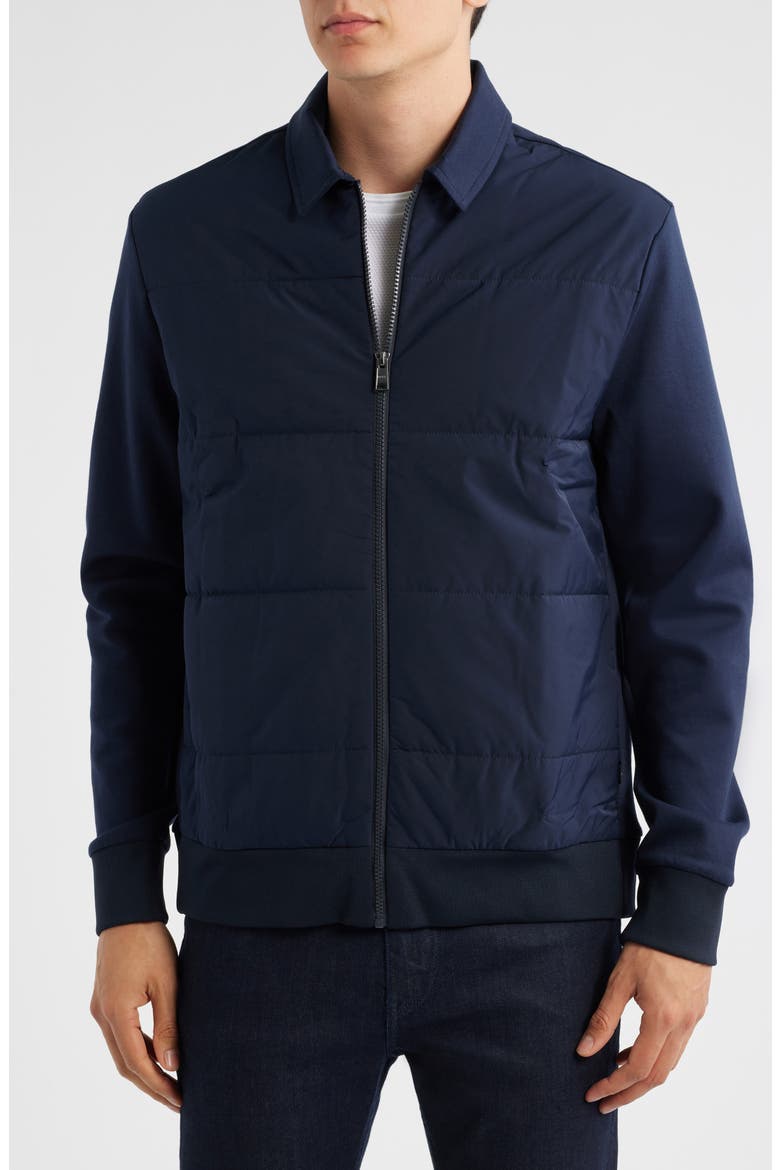 Sigmon Quilted Zip Jacket, Alternate, color, DARK BLUE