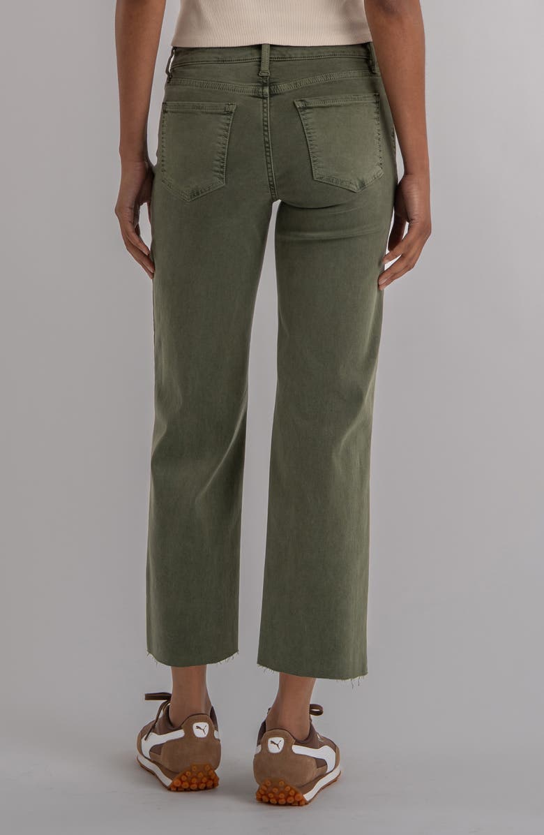 KUT from the Kloth Raw Hem High Waist Ankle Wide Leg Jeans, Alternate, color, Seaweed
