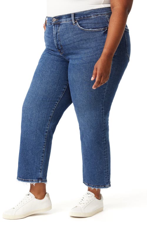 Kensie Ella High Waist Crop Slim Straight Leg Jeans In Blue