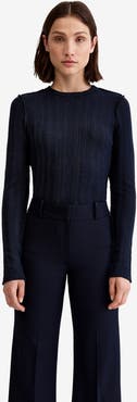 Smythe Pointelle Knit Crewneck