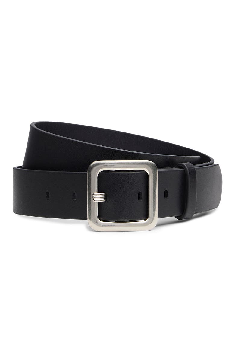 Stanton Leather Belt, Main, color, BLACK